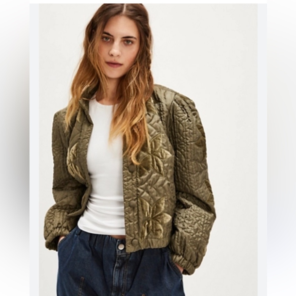 Free People Quinn Quilted Jacket size L NWOT